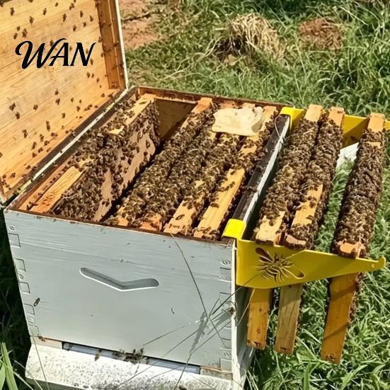 Beekeeping Equipment Beehive Frame Holder, Bee Hive Stand, Metal Perch, Honeycomb Stand Inspection Bracket, Hives Boxes Starter Kit for Supplies Aid