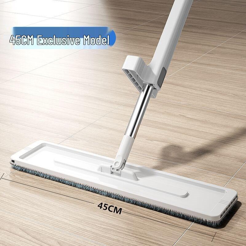 Hand-Free Flat Mop for Wooden and Tile Floors