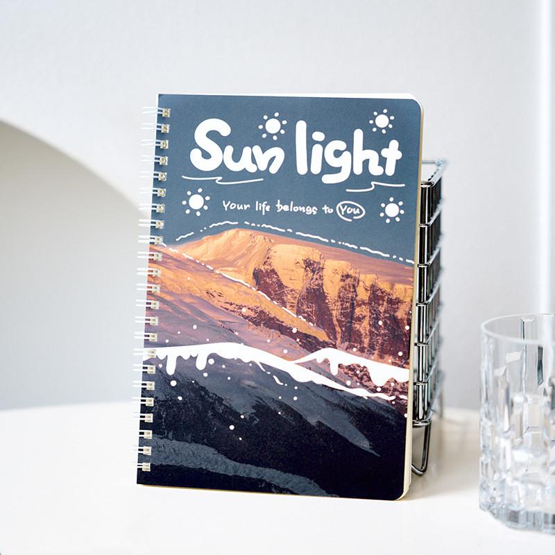 Vintage Notebook Cute Cartoon Cat Puppy Coil Notepad Kawaii Student Scrapbook A5 Horizontal Line Big Journal Back To School