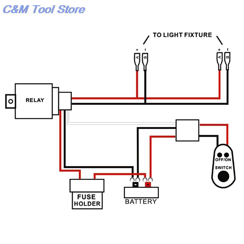 Новый комплект из 1 шт. светодиодной рабочей панели жгута проводов переключателя управления Offroad 12 В 40 А CarLamp