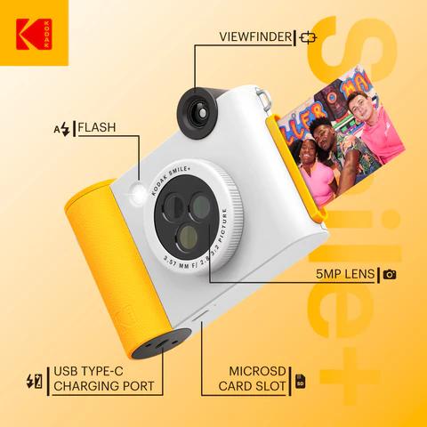 Kodak Smile+ Instant Print Camera, 2X3'', White