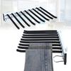 9 Scarf Holder Hanger Rail Wall Mounted Extendable Trousers Hanger Black Household Pull Out Wardrobe Trouser Rack