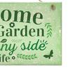 1 Set Anti-deform Green Color Good Burr Free Garden Hanging Plaques Sign Decorative Plaque