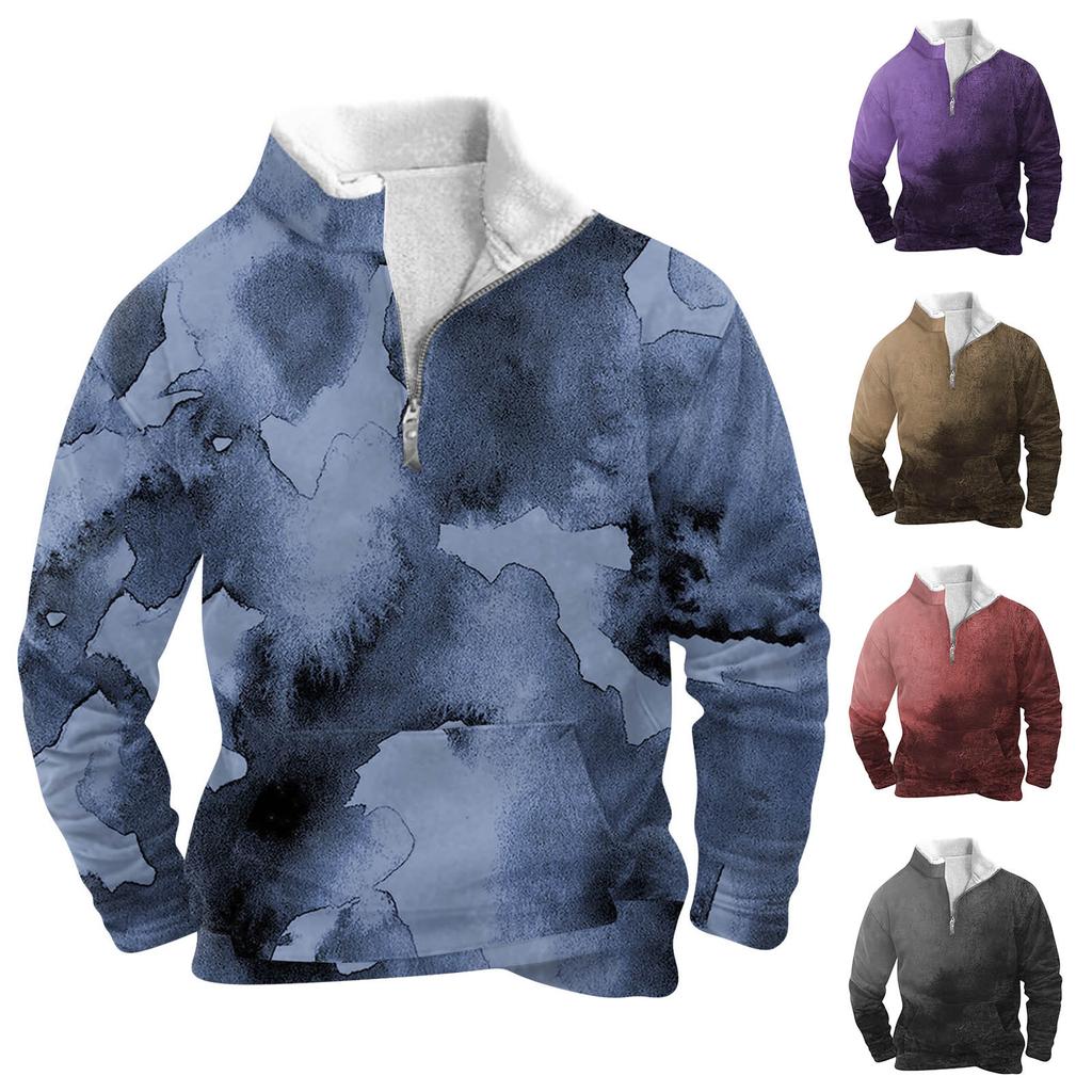 Весенне-осенняя мужская толстовка с воротником-стойкой на открытом воздухе, повседневные свитера, топы