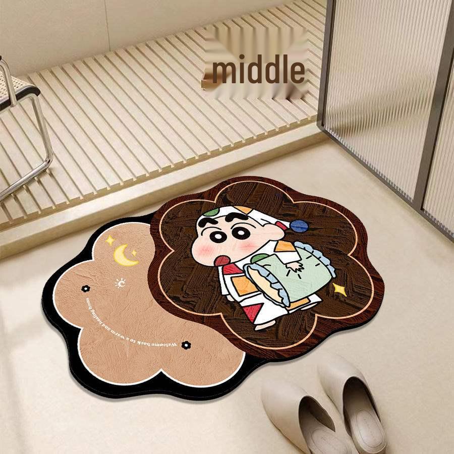 Коврик для ванной Crayon Shin-chan быстросохнущий диатомовый коврик для пола - Нескользящий впитывающий коврик для ног