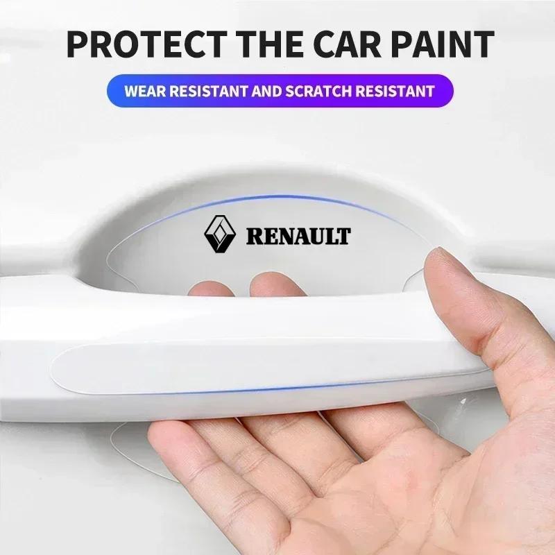 For Renault 2026 New Hub Caps 8PCS Car Door Handle Protector Stickers Vinyl Anti-Scratch Protection Auto Film For Renault Koleos