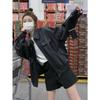 Women’s Black PU Leather Jacket - Retro Spring/Autumn 2025 Small Size Short Style