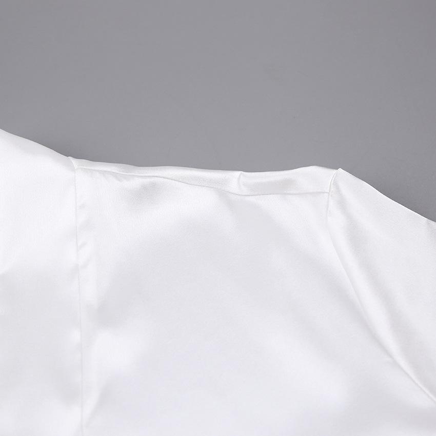 Spring Women's Nightgown Cardigan Feather Satin Robe Loose Long European American Bathrobe Ladies Home Wear