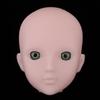 Jointed No Makeup Female Head Sculpt W/ Green Eyes /6 OB Doll Accs