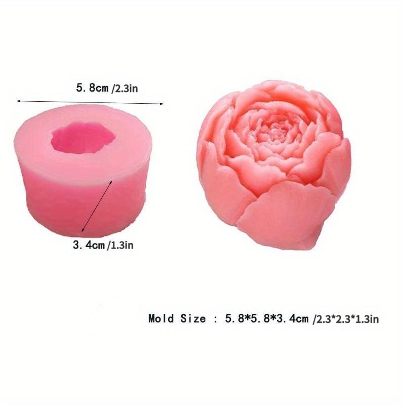 1 шт. круглая форма 3D цветок пион цветок силиконовая форма гипсовая форма для мыла «сделай сам» формы для свечей обернутое сердце цветок роза пестик форма бутона