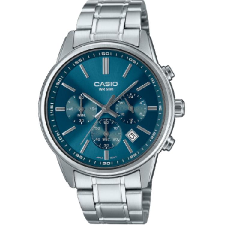 Casio 50 м Водонепроницаемые Кварцевые Часы Унисекс Часы Синие MTP-E515D-2A1V