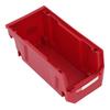 Parts Storage Bin Thickened PP Large Opening Tool Organizer Back Hanging Container for Garage Workshop 276x139x128mm Red