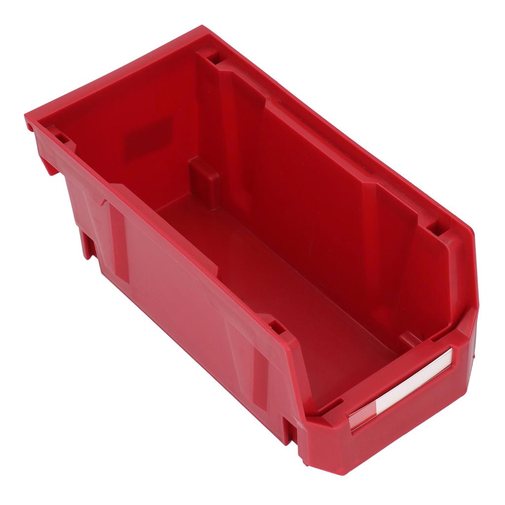 Parts Storage Bin Thickened PP Large Opening Tool Organizer Back Hanging Container for Garage Workshop 276x139x128mm Red