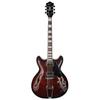 NEW GROTE 335 Style Jazz Electric Guitar, Semi-Hollow Body (Brown)