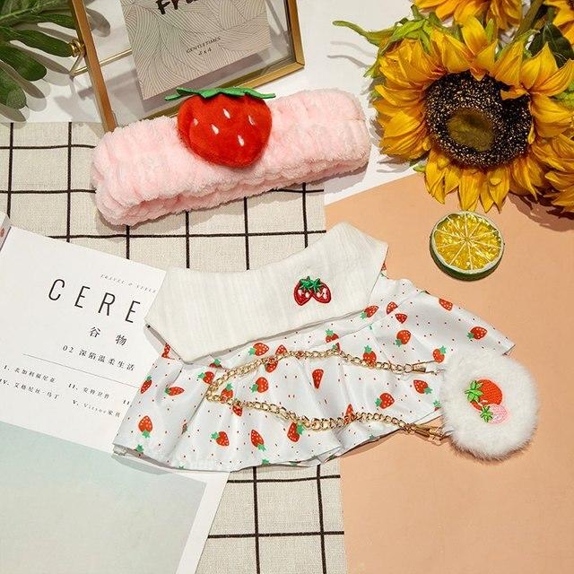 Аксессуары для кукол Lalafanfan Cafe Duck, одежда Kawaii Duck с одеждой, плюшевые игрушки, мягкая повязка для волос, подарок для девочек