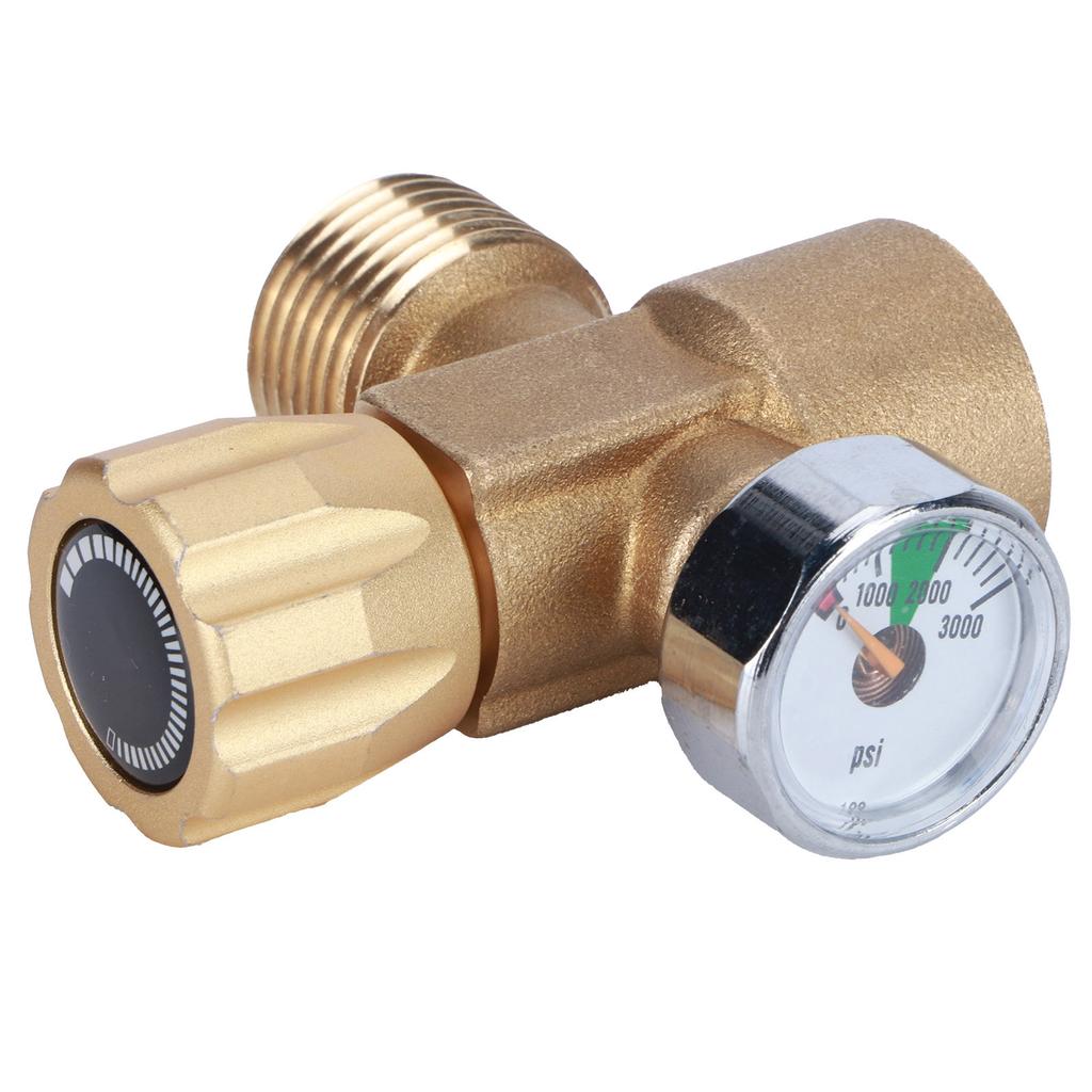 Адаптер для заправки CO2, латунный соединитель ASA с соединением W21.8-14, манометр 3000 фунтов на квадратный дюйм