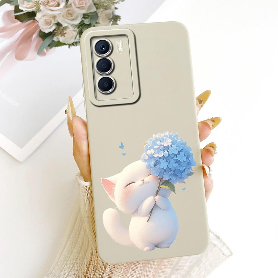 Для Infinix Zero 5G 2023 X6815C X6815D Милый Кот Цветок Мультяшный Чехол для Телефона Для Infinix Zero 5G (2023) Мягкие силиконовые бамперы