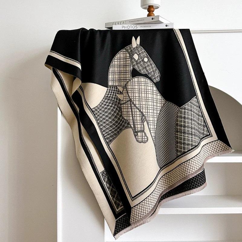Bufanda de chal cálida para mujer, capa elegante de imitación de cachemira para otoño e invierno