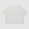 Женская футболка LECOQ в стиле athleisure, свободного кроя, из хлопка, укороченная, с коротким рукавом - Цвет: Слоновая кость (Qq322Ors83)