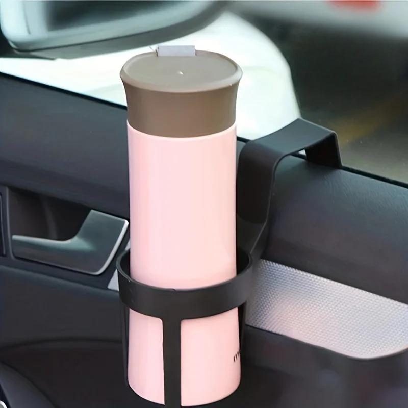 2pcs Portable Black Car Hook Cup Holder, Versatile Bottle Holder For Automotive Supplies