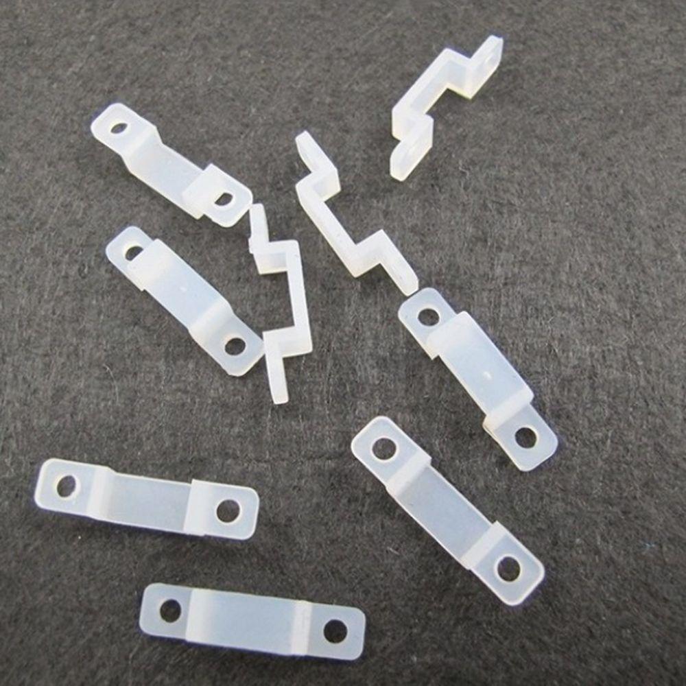 10/50pcs Decorative RGB Single Color White LED Strip Light Lamp Tape 12mm Fixer Silicon Clip