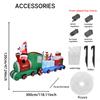 8.85FT Inflatable Christmas Train Santa Friends Toy LED Lit Festive Gift Xmas Yard Party Decoration Xmas Supplies Home Ornament