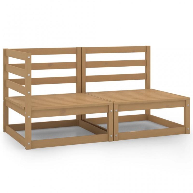 Day and Night - Day and Night Garden Furniture 2 Pieces Honey Brown Solid Pine Wood