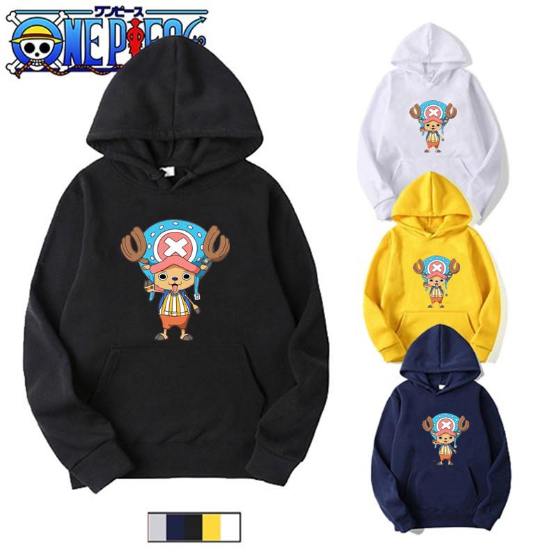 Anime One Piece Tony Tony Chopper Printed Hoodie Men Women Anime Hoodie Long Sleeve Fleece Pullovers Autumn Winter Sweatshirt