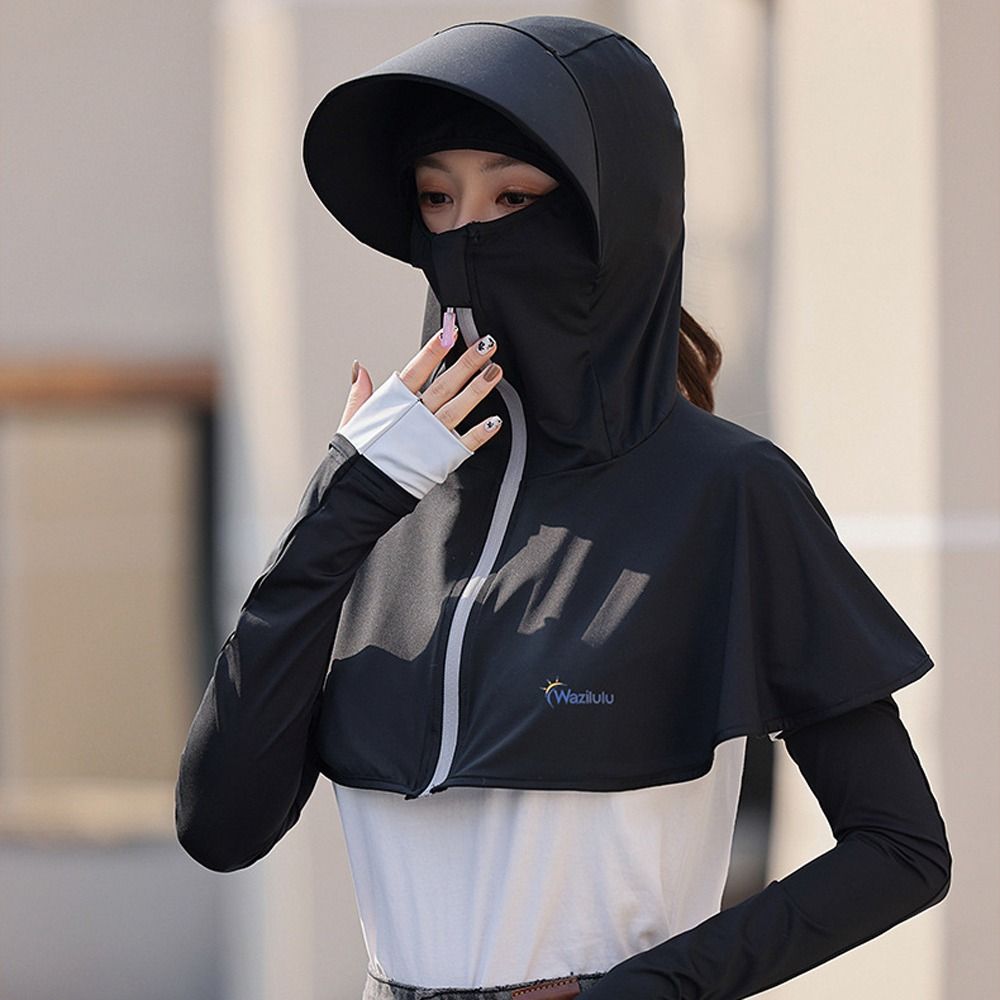 Fisherman Cap Hiking Anti-UV Driving Ice Silk Cycling Sun Hat Neck Flap Cap Protection Face Cap