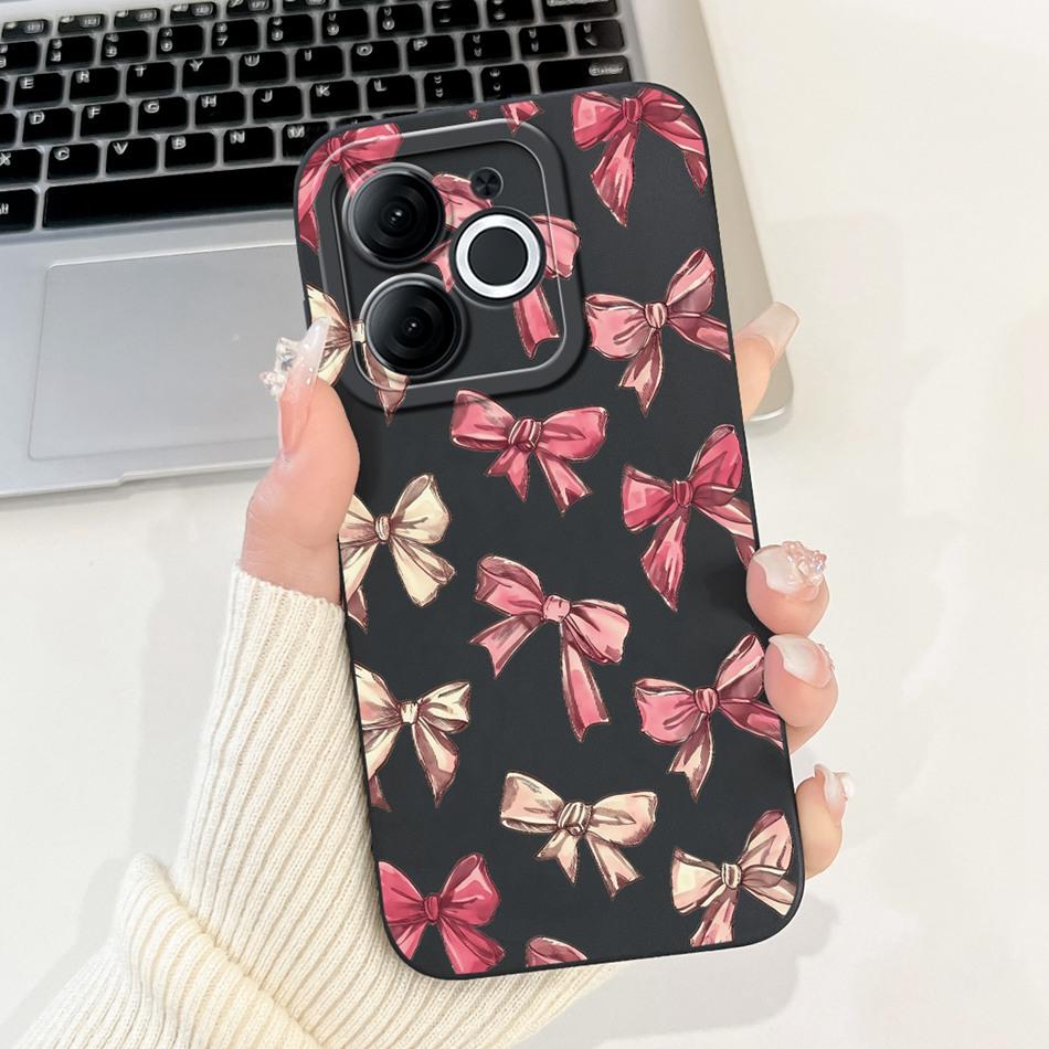 For Itel A80 Beautiful Bow Rose Painting Phone Case For Itel A80 A671L A671LC Shockproof Soft Silicone Cases