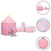 3107738 vidaXL Kids Play Tent with 250 Balls Pink 301x120x128 Cm