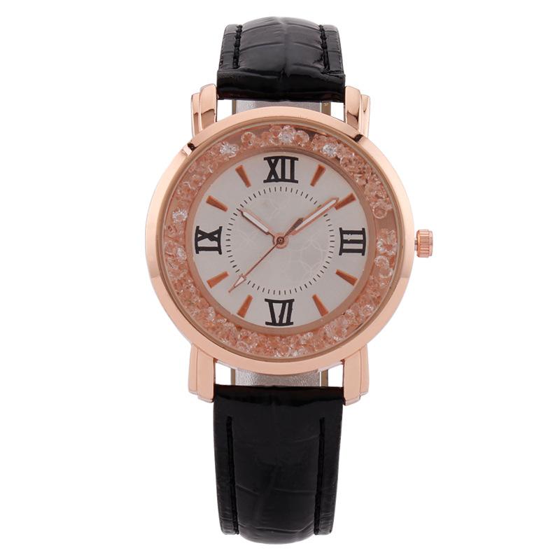 Roman Pattern Rhinestone Fashion Women's Watch Women's Watch Quartz Watch Strap Women's Model