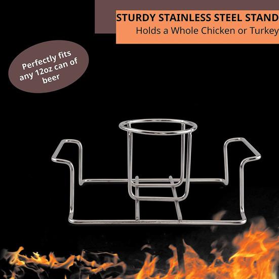 Подставка для курицы из нержавеющей стали Yousheng для гриля, духовки, пивной банки, подставка для курицы, вертикальная жаровня для приготовления пищи на открытом воздухе и в помещении
