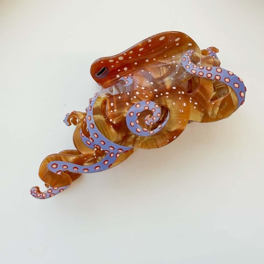 Sweet Acetic Acid Hair Claw Acrylic Squid Hair Claw Hair Accessories Oyster Shark Clip  Women