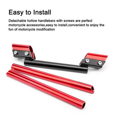 Универсальный руль мотоцикла, 78 дюймов, 22 мм, регулируемая съемная ручка, рулевые вешалки для