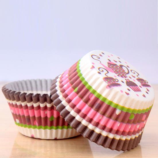 Simple DIY Cartoon Pattern Premium Microwave Safe Cupcake Liner Kitchen Tools Muffin Cup