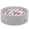 90x30cm/300 Balls Balls 7cm / 2.75in Baby Foam Ball Pit Certified, Light Grey:white/grey/mint/powder Pink