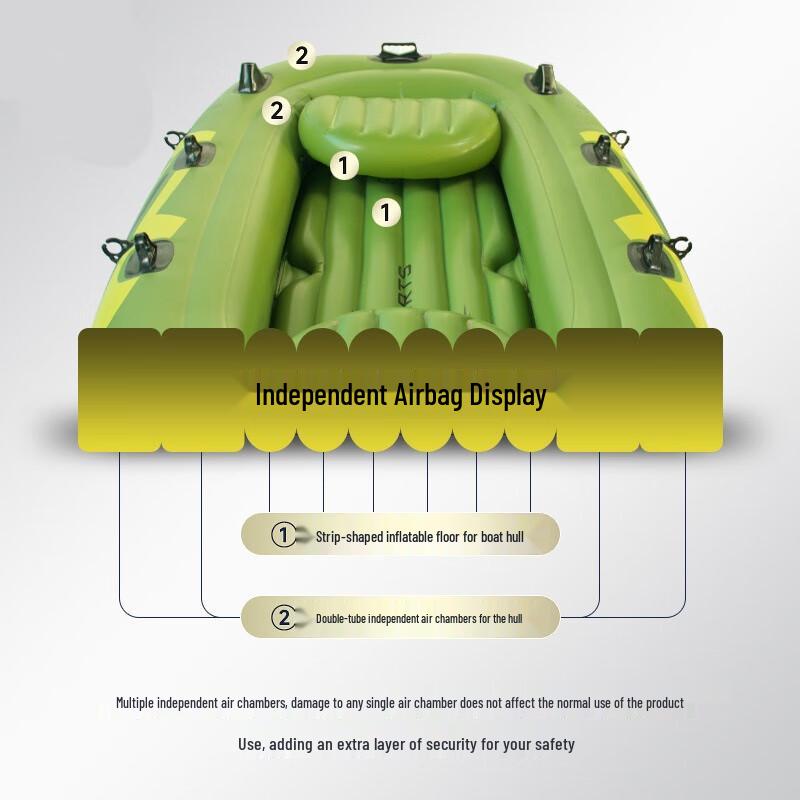 OLOMM Heavy-Duty Inflatable Fishing & Leisure Boat