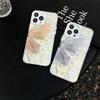 Korean Luxury Plating Glitter Butterfly Shell Pattern Phone Case For iPhone 15 14 13 12 Pro Max 11 Lens Protective Bumper Cover