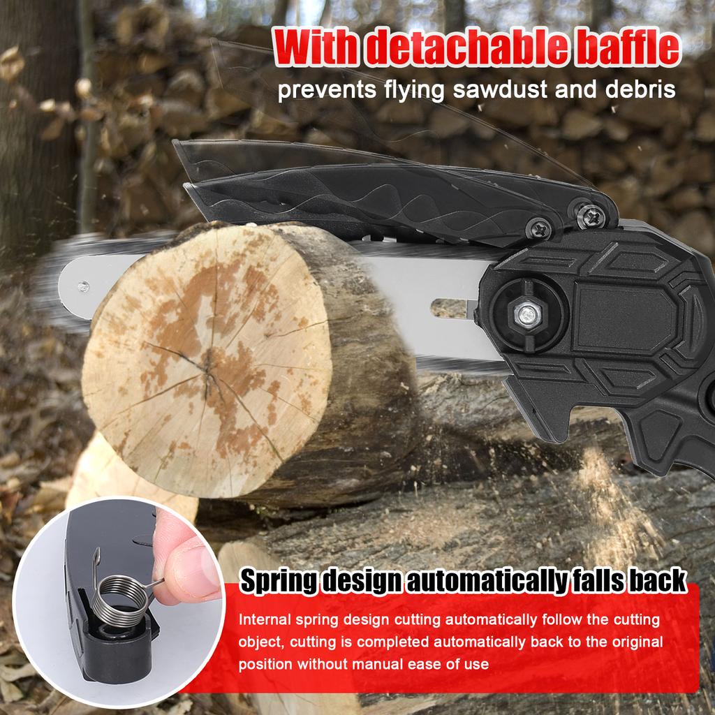 21 В 6-дюймовые портативные электрические обрезные пилы, маленькая бензопила для раскалывания древесины, щеточный двигатель, одна рука