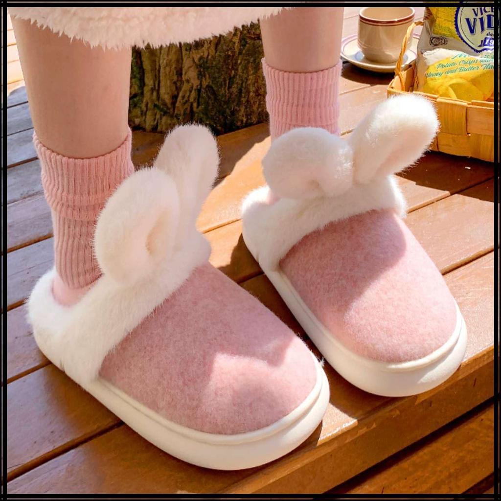 White Fang Fluffy Cotton One Size Fits RS021 Slippers, All, Comfortable, Cute, Women's, (Pink)