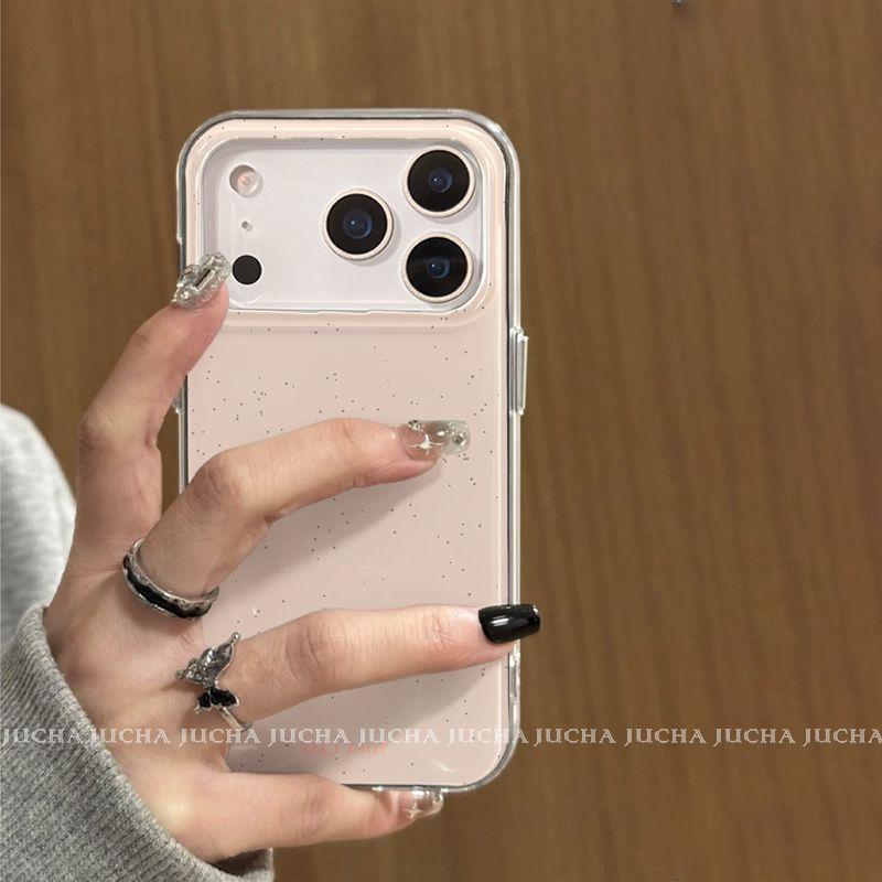 Розовый чехол для телефона с чернильными брызгами для Apple 17, Xiaomi 15sPro, Vivo X200, Oppo - Персонализированный дизайн для женщин