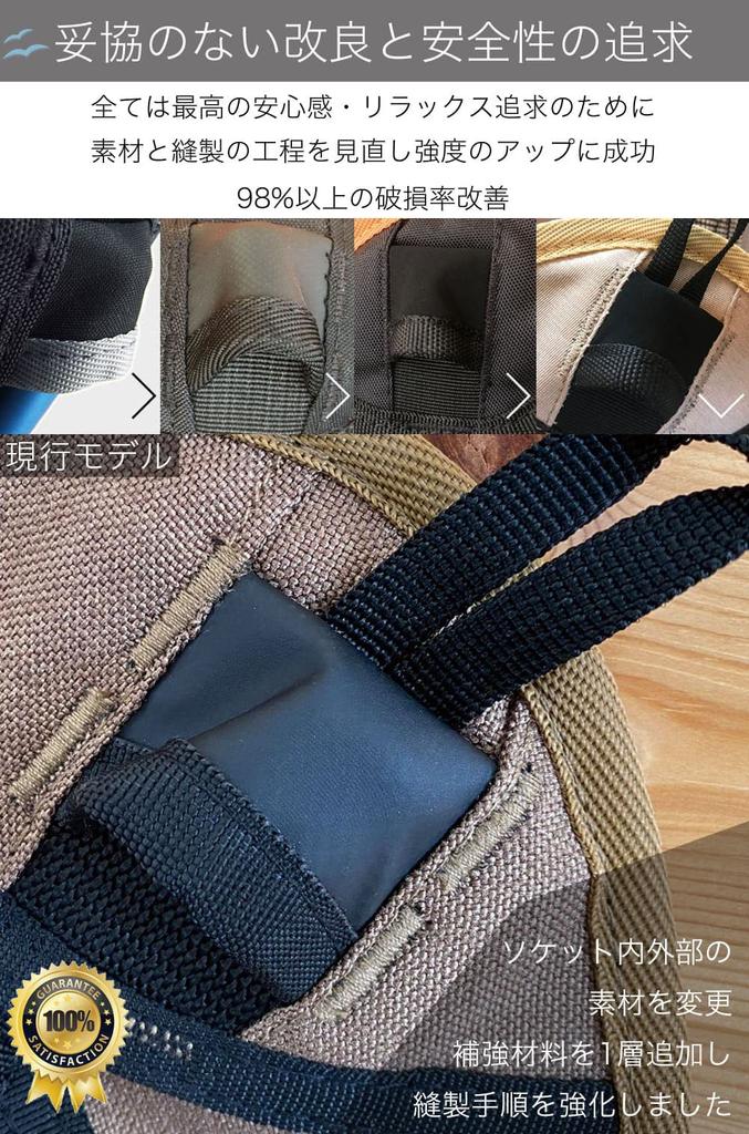 Best Outdoor Chair of All Ultra Light Fit Chair Wide High Back Width and Depth Loose Type Double Frame Structure for Stability X [PONCOTAN Time] 2.0