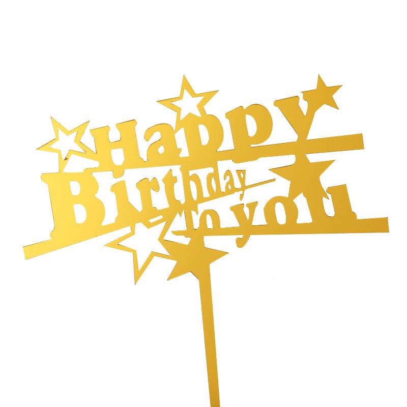 Acrylic Cake Topper - Happy Birthday Mom & Dad, Mother's/Father's Day Decoration