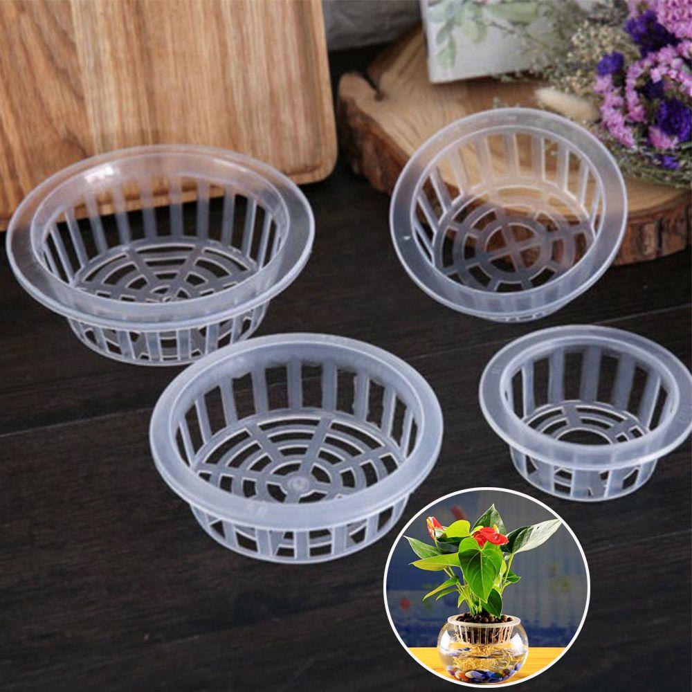 2Pcs Garden Supplies Aquarium Flower Pot Plant Culture Basket Plants Growth Plastic Mesh Net Cloning