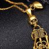 1 пара necklaces-скелетов, держащихся за руки, набор necklaces с магнитным кулоном-скелетом, винтажные necklaces-черепа для пары, BFF, дружбы, любителей готики и панка