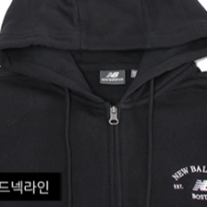 New Balance Куртка мужская, женская, с капюшоном и застежкой-молнией Heritage French Terry, черная Nbmdd4a013 19