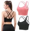Йога Спорт Йога Бюстгальтер Перекрещенная Спина Йога Спорт Нет Ночной Бюстгальтер [Mirachia] Женская Одежда, Бюстгальтер, Топ, Бюстгальтер, Без Косточек, Бюстгальтер, Встряхивание, (Черный + Красный, L, l)