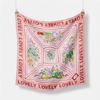 Twill Silk Scarf Woman Floral Painting Square Scarves Wraps Bandana Small Hijab Silk Foulards Tie Headband Neckerchief 53CM