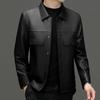 Autumn and Winter New Men's Leather Jacket Lapel Jacket Sheepskin Genuine Leather Jacket for Men